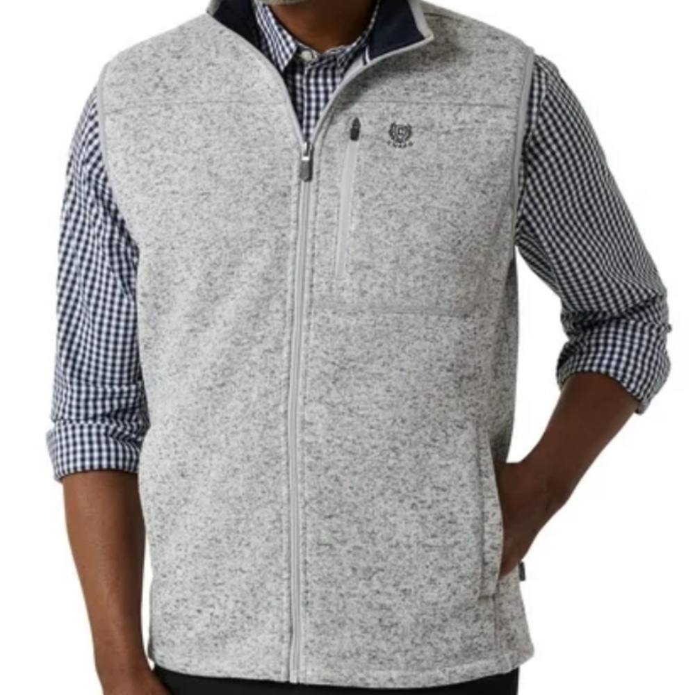 Chaps Light Gray Men's Vest